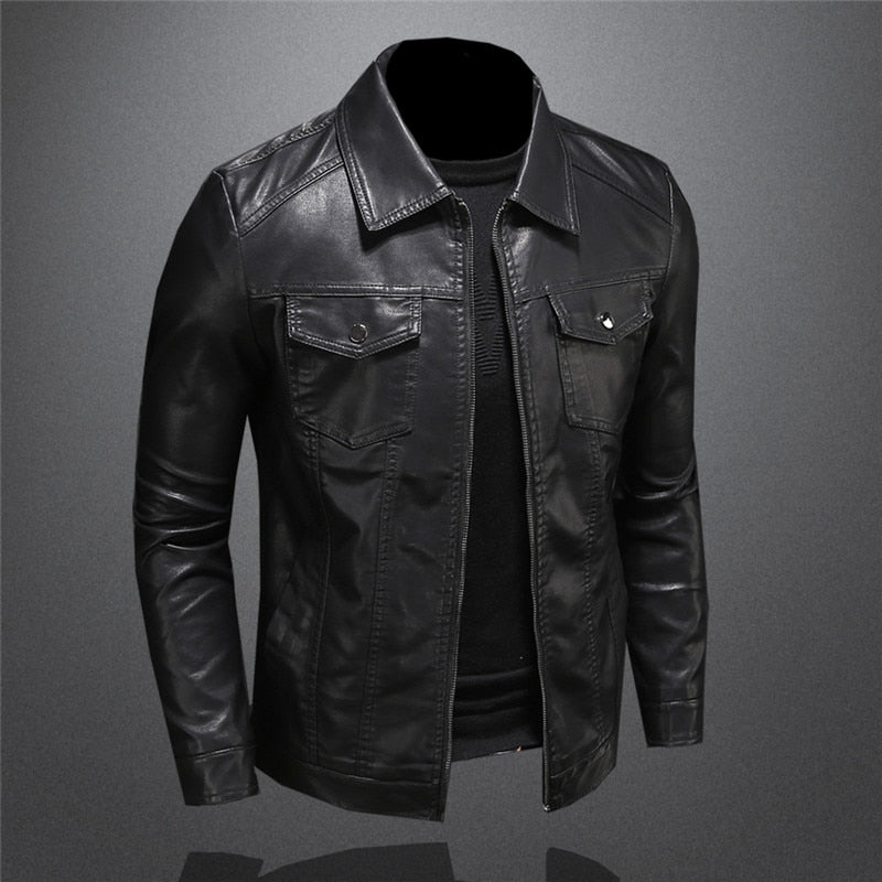Giacca in pelle premium da uomo Robert: stile senza tempo, resistente ed elegante
