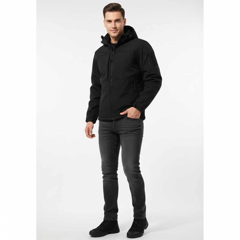 Max Giacca Softshell Uomo con Cappuccio – Design Funzionale & Taglio Moderno Estensibile