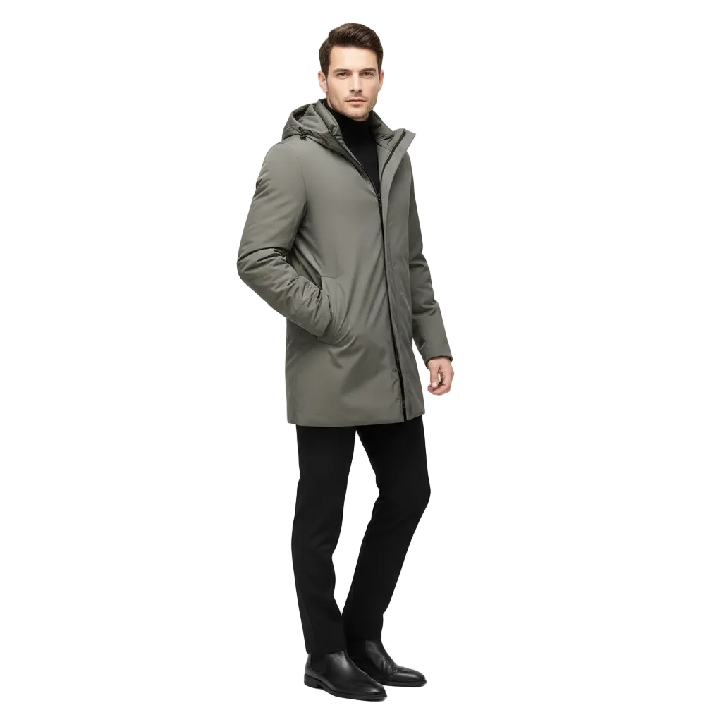 Yan Veste d’Hiver Homme Imperméable – Coupe Regular, Capuche & Protection Contre le Froid