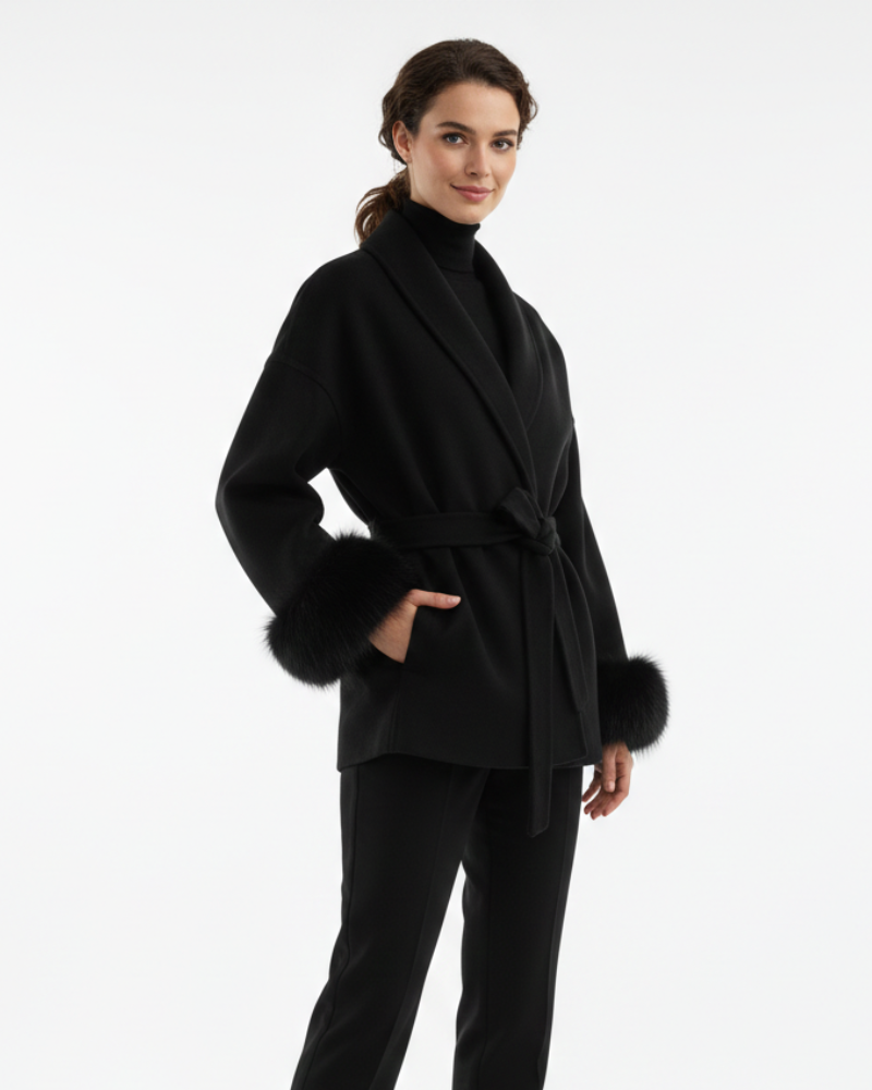 Aurore Płaszcz Damski z Paskiem – Luźny Krój Elegancki i Ponadczasowy Styl na Półsezon