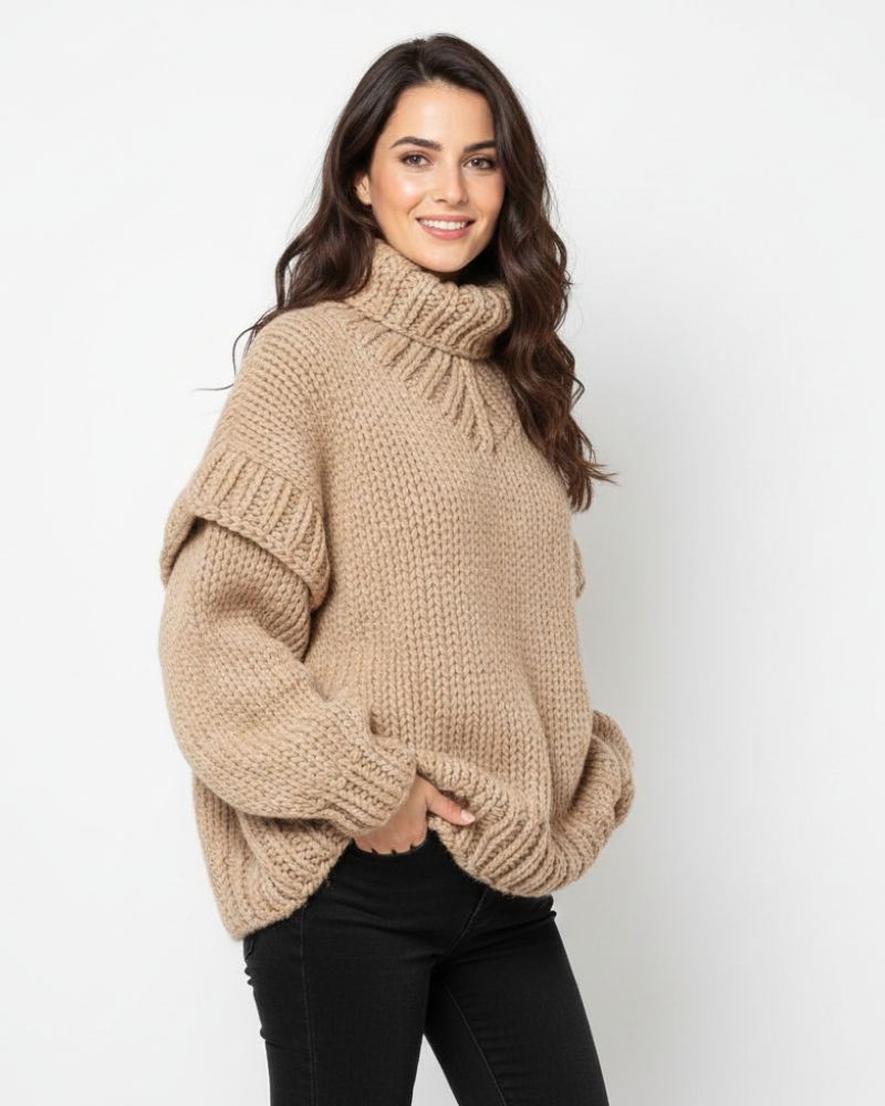 Minerva női bő fazonú pulóver – sokoldalú pulóverruha, laza szabású, puha anyagból