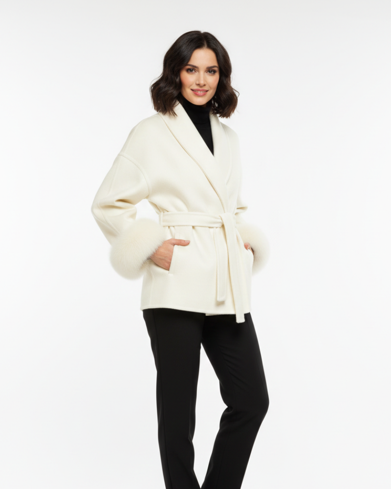 Aurore Płaszcz Damski z Paskiem – Luźny Krój Elegancki i Ponadczasowy Styl na Półsezon