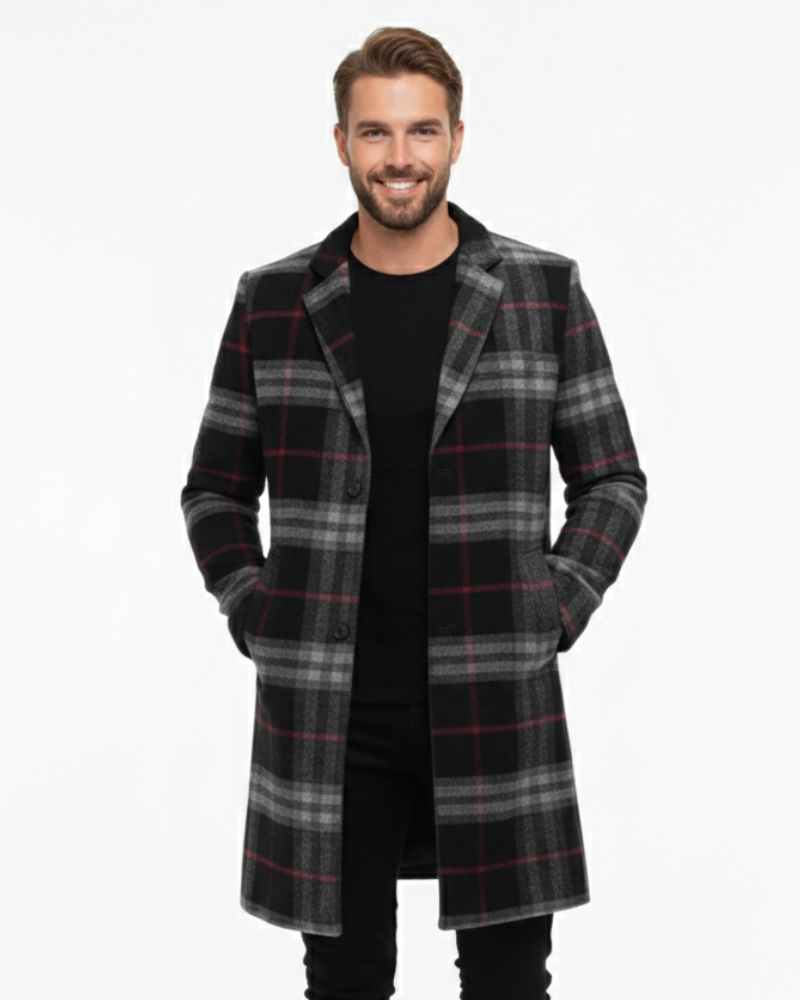 Donny Pánska Elegantná Vesta – Kabát s Jedinečným Vzorom a Zapínaním na Gombíky