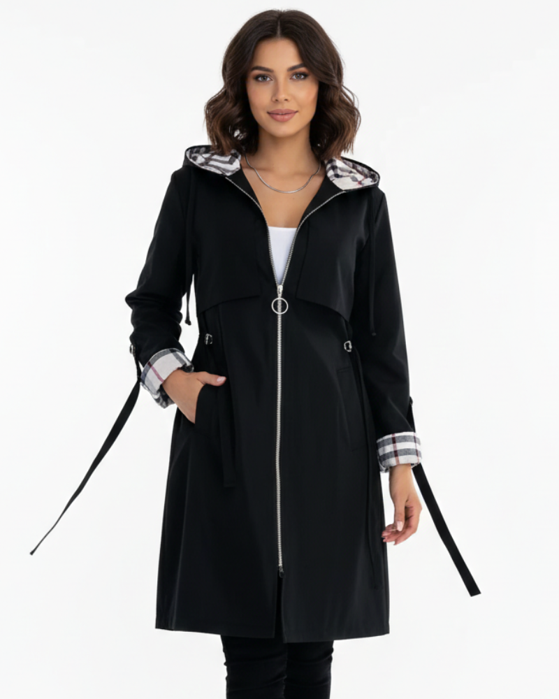 Alyssa Manteau Naisten Vedenpitävä Tuulensuoja – Istuvamallinen Leikkaus & Huppu Kaikille Vuodenajoille