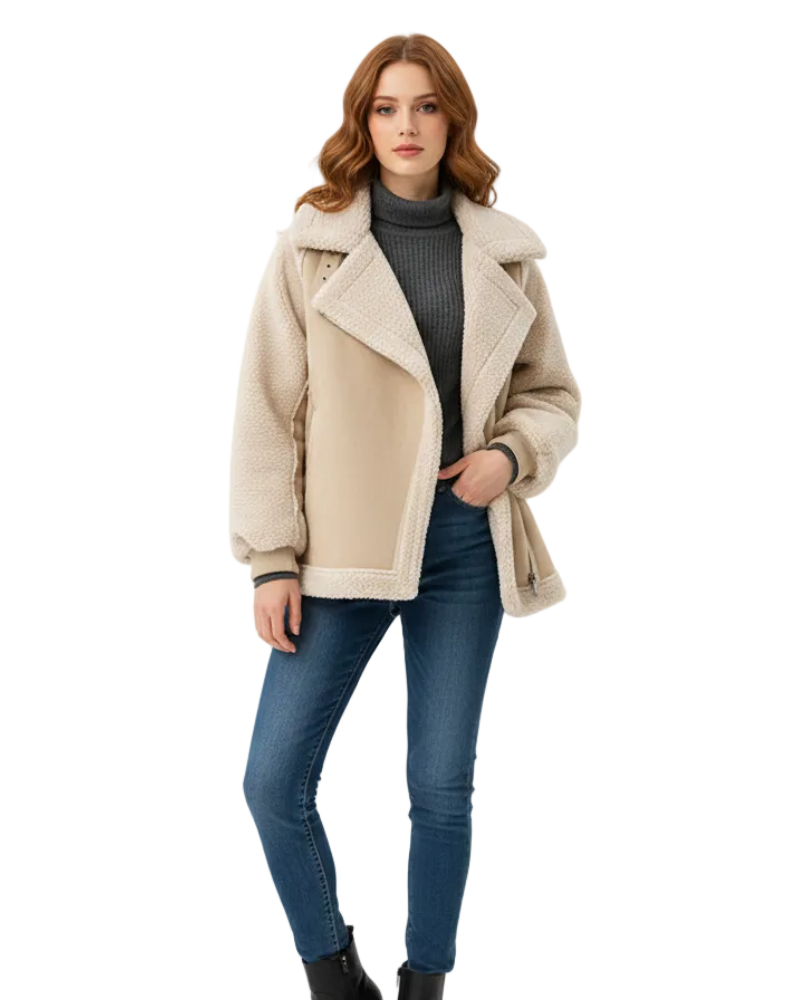 Amber Kurtka Damska na Co Dzień z Zamkiem – Luźny Krój i Komfort