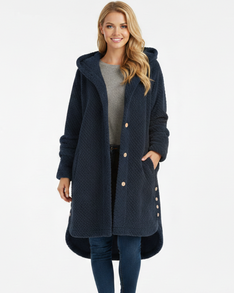 Sonia női polár köntös kapucnival – puha és meleg otthoni ruha kényelmes szabással