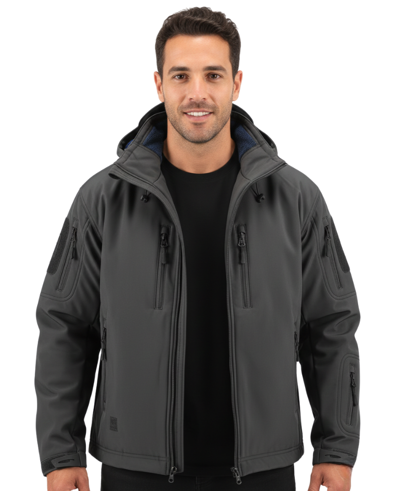 Zoren Куртка Софтшел Тактична Чоловіча – Вітрозахисна Водонепроникна з Регульованим Капюшоном