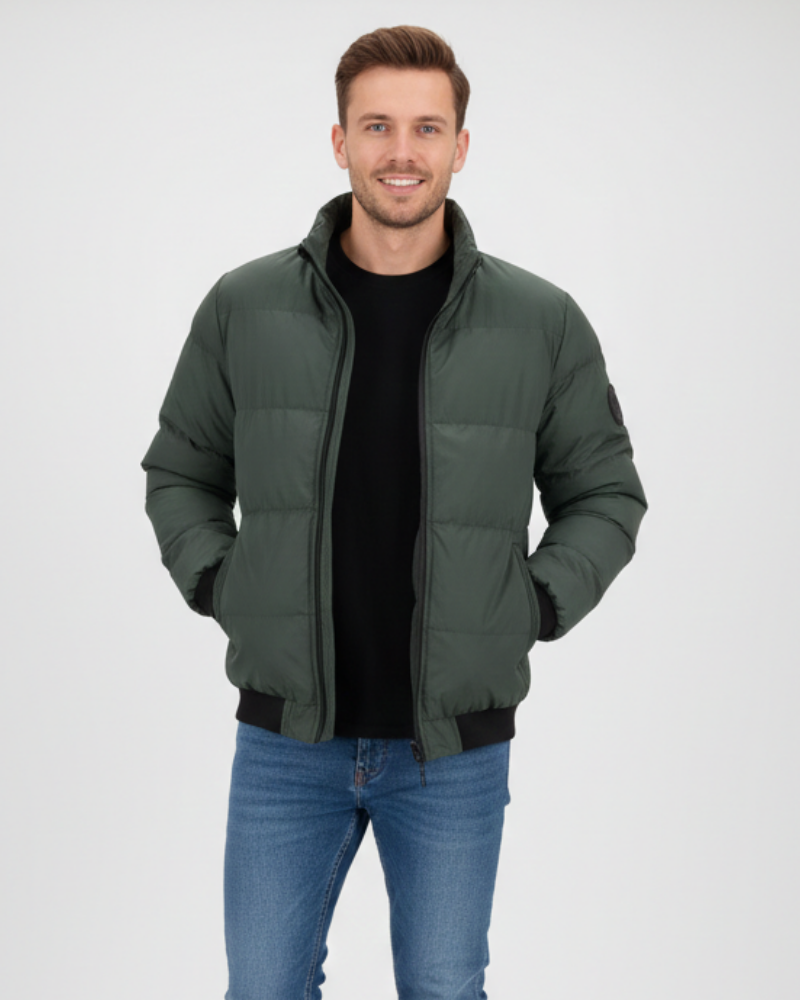 Zairyx Giacca Puffer Uomo Minimalista – Piumino Leggero con Collo Alto e Zip
