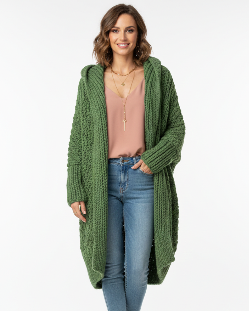 Nora Dámský Cardigan Hiver – Elegantní a Teplý Svetr s Moderním a Univerzálním Designem