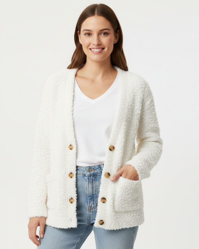 Milas női plüss mellény – puha, laza szabású, zsebes hétköznapi mellény