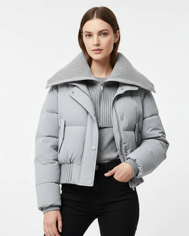 Luna Μπουφάν Γυναικείο Oversize – Ελαφρύ Καπιτονέ Μπουφάν με Ψηλό Γιακά για Φθινόπωρο & Χειμώνα