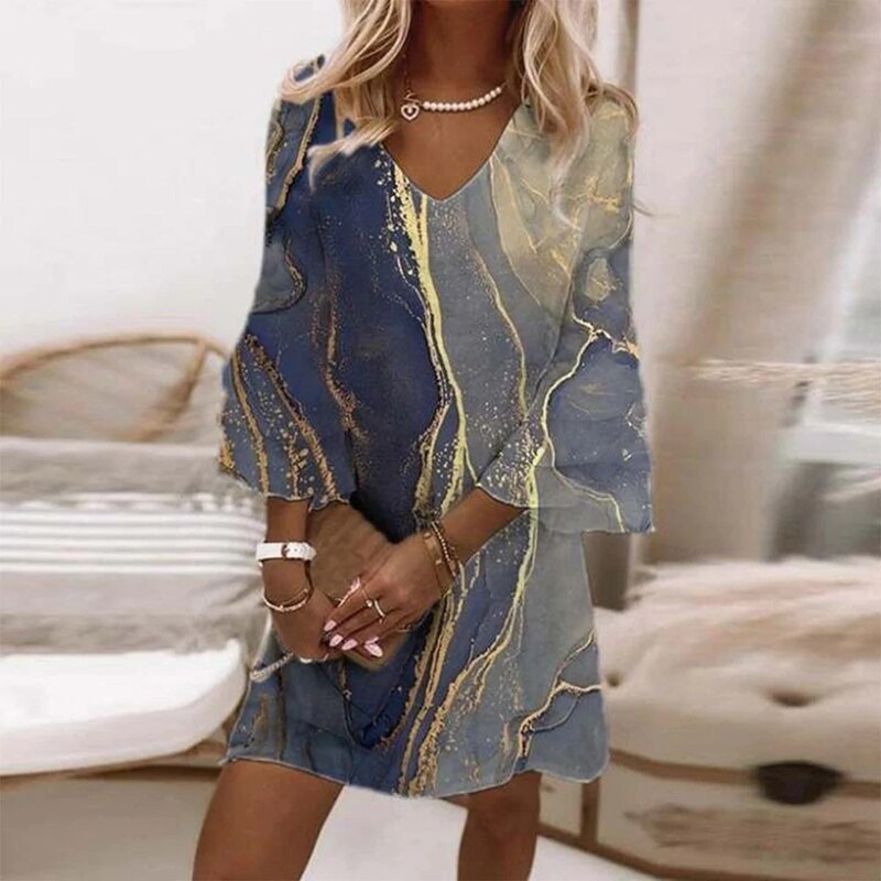 Abito da donna Anaïs: stampa alla moda e vestibilità perfetta per comfort e stile