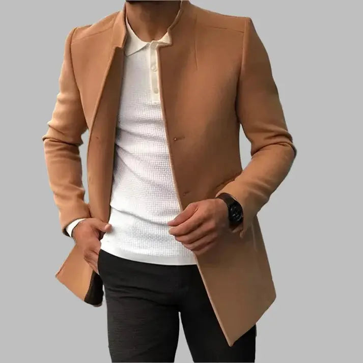 Cappotto da uomo Alain: elegante cappotto in morbida e confortevole lana dallo stile senza tempo