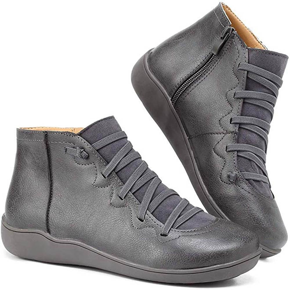 Liam Bottines en Cuir Homme – Confortables et Stylées avec Lacets Géométriques et Fermeture Éclair