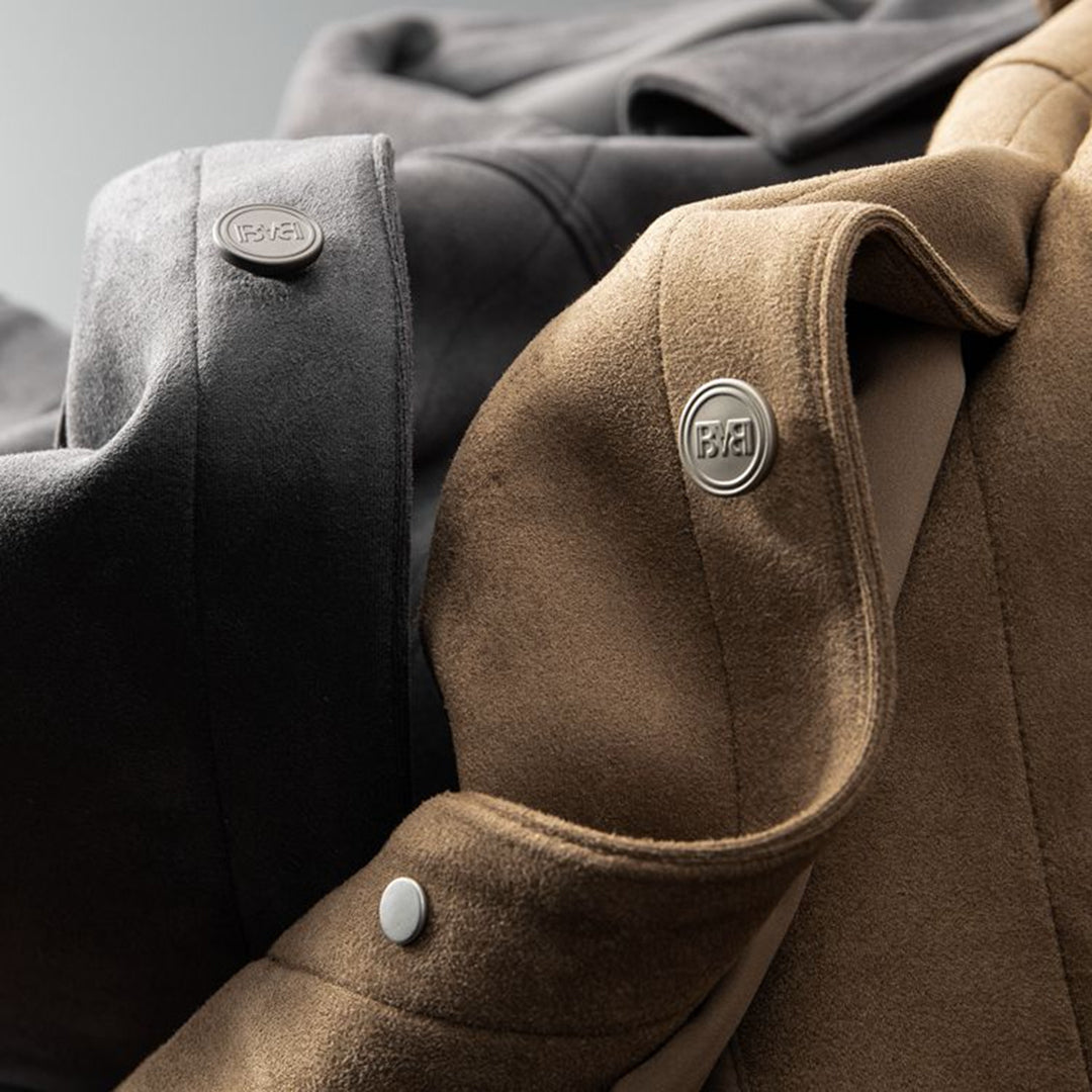 Alaric Veste Homme en Daim – Boutons Élégants, Col Raffiné & Style Classique Décontracté