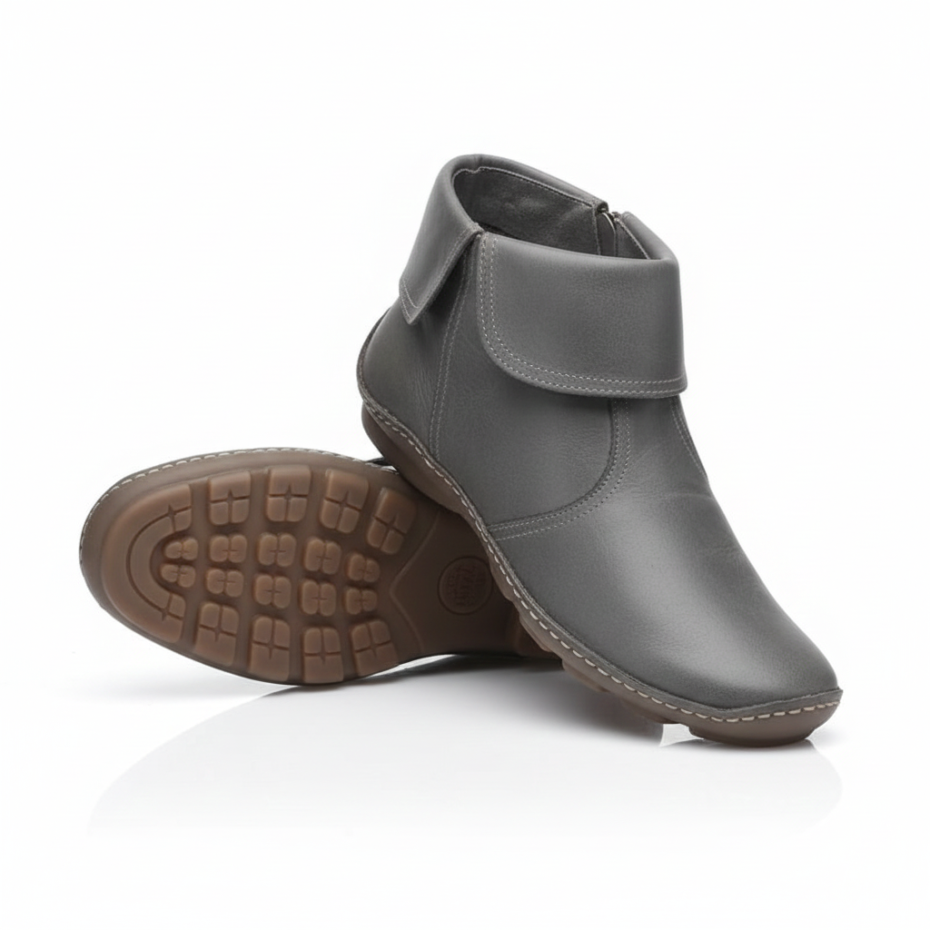 Leila Dámské Kozačky – Nepromokavé Kotníkové Boty z Měkké Kůže s Protiskluzovou Podešví