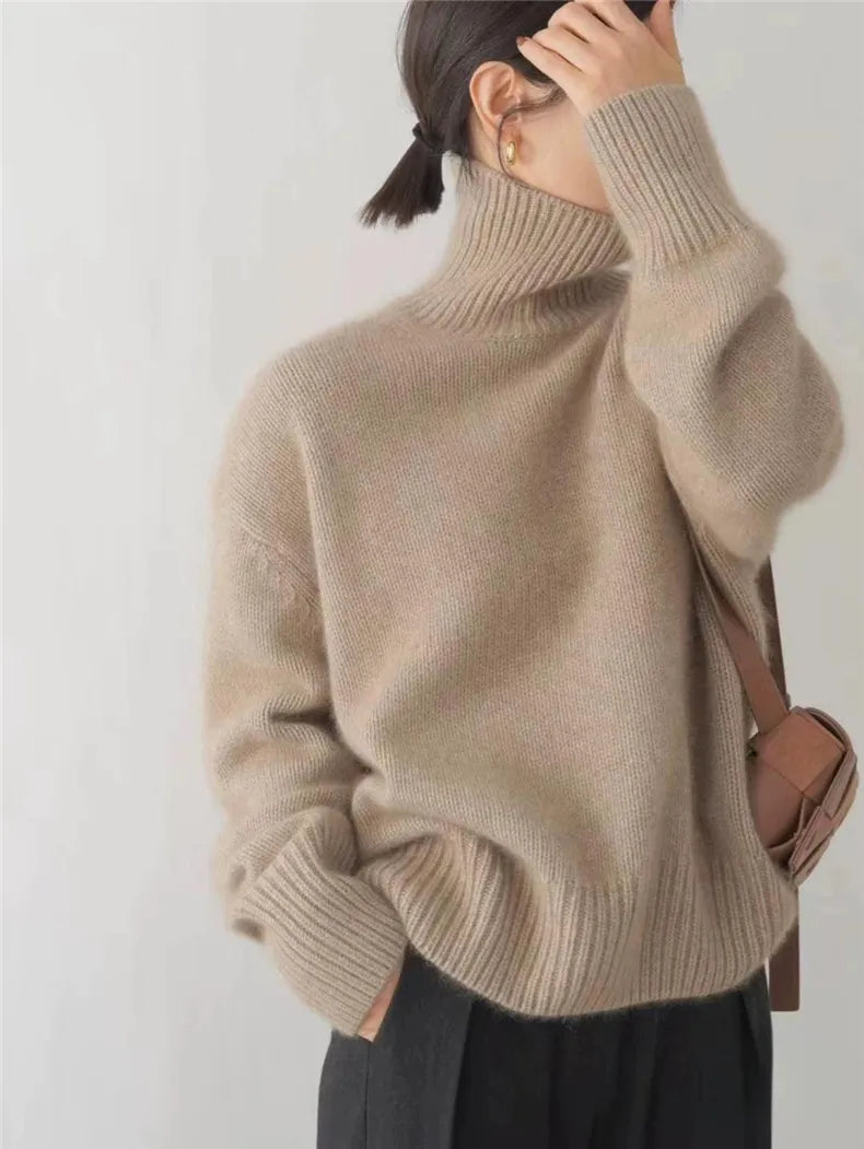 Maglione da donna Lynn - Dolcevita in lana morbido ed elegante per un look invernale chic
