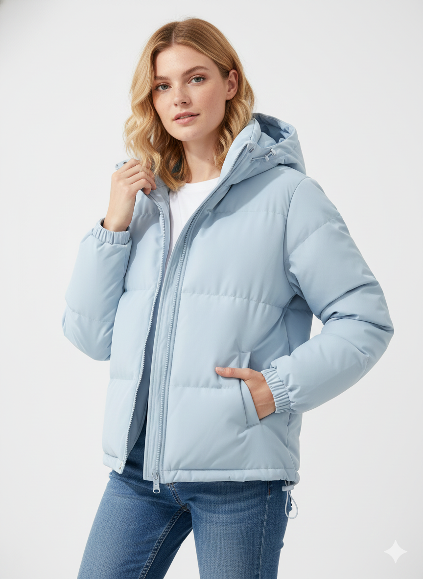 Lindy Γυναικείο Παλτό Καπιτονέ – Ζεστό Παλτό με Κουκούλα & Άνετη Ευθεία Γραμμή