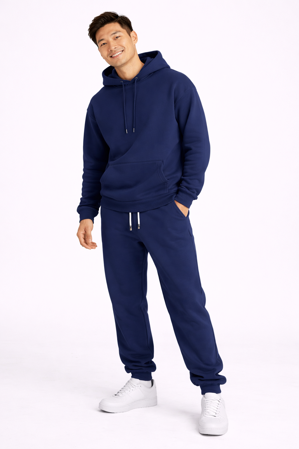 Luca Ensemble Sport Homme Uni – Hoodie à Capuche & Jogger Confort en Polyester
