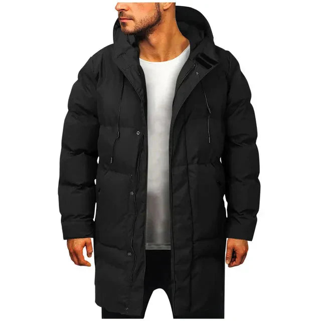 Lukas Manteau Long Homme – Doudoune Hiver Matelassée avec Capuche & Style Moderne
