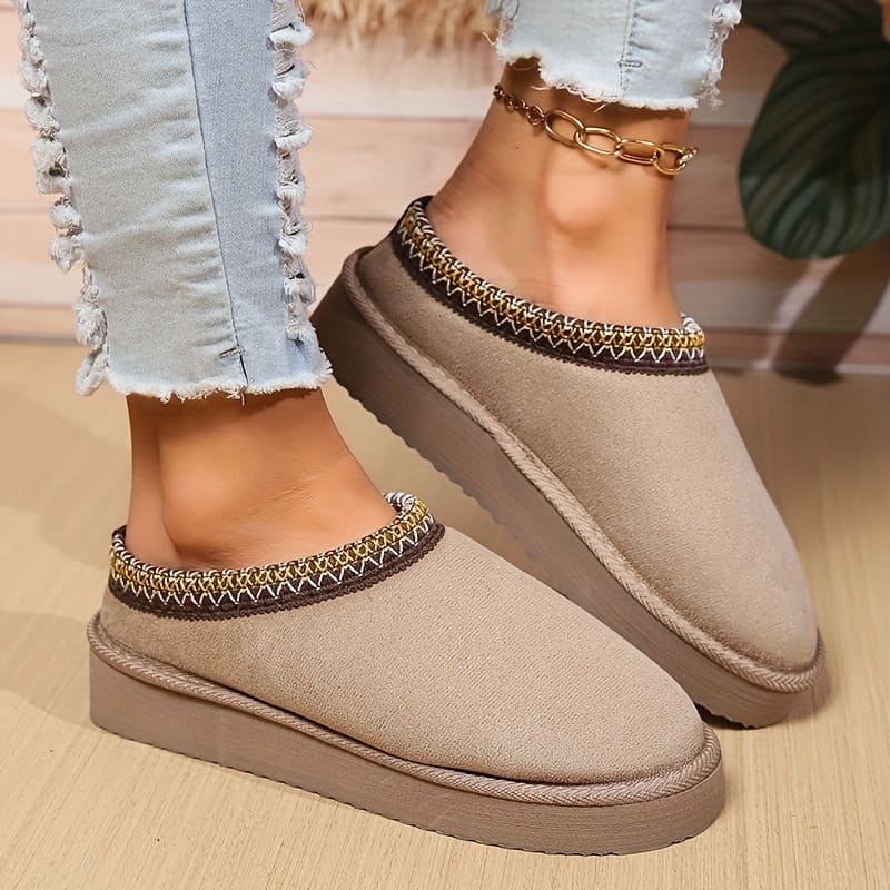 August Chaussures d’Intérieur Femme – Confort Douillet, Design Respirant & Semelle Antidérapante