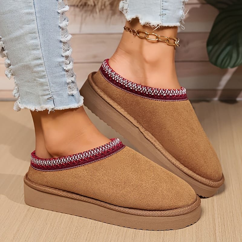 August Chaussures d’Intérieur Femme – Confort Douillet, Design Respirant & Semelle Antidérapante