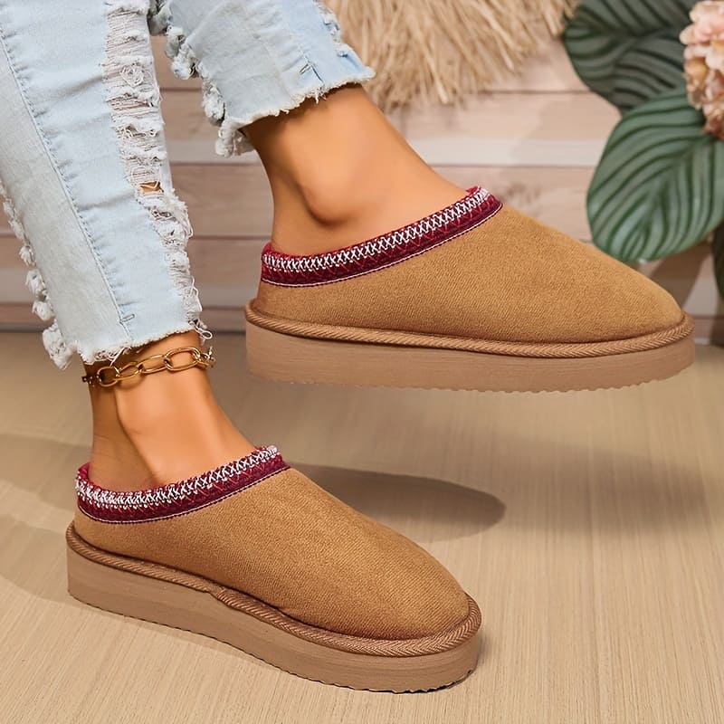 August Chaussures d’Intérieur Femme – Confort Douillet, Design Respirant & Semelle Antidérapante