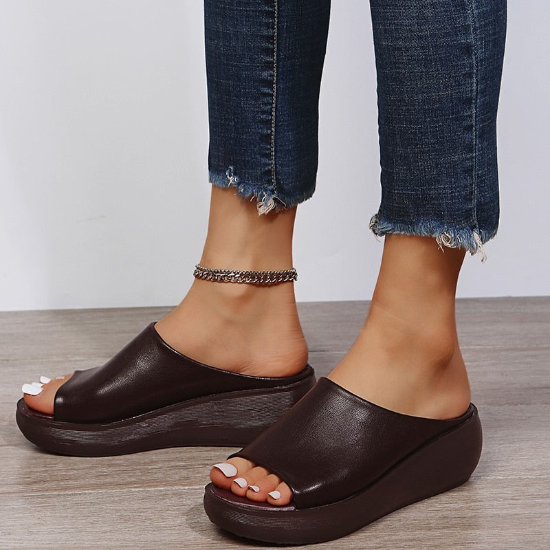 Sandali da donna Eliana - Zeppe comode con punta aperta e design estivo traspirante