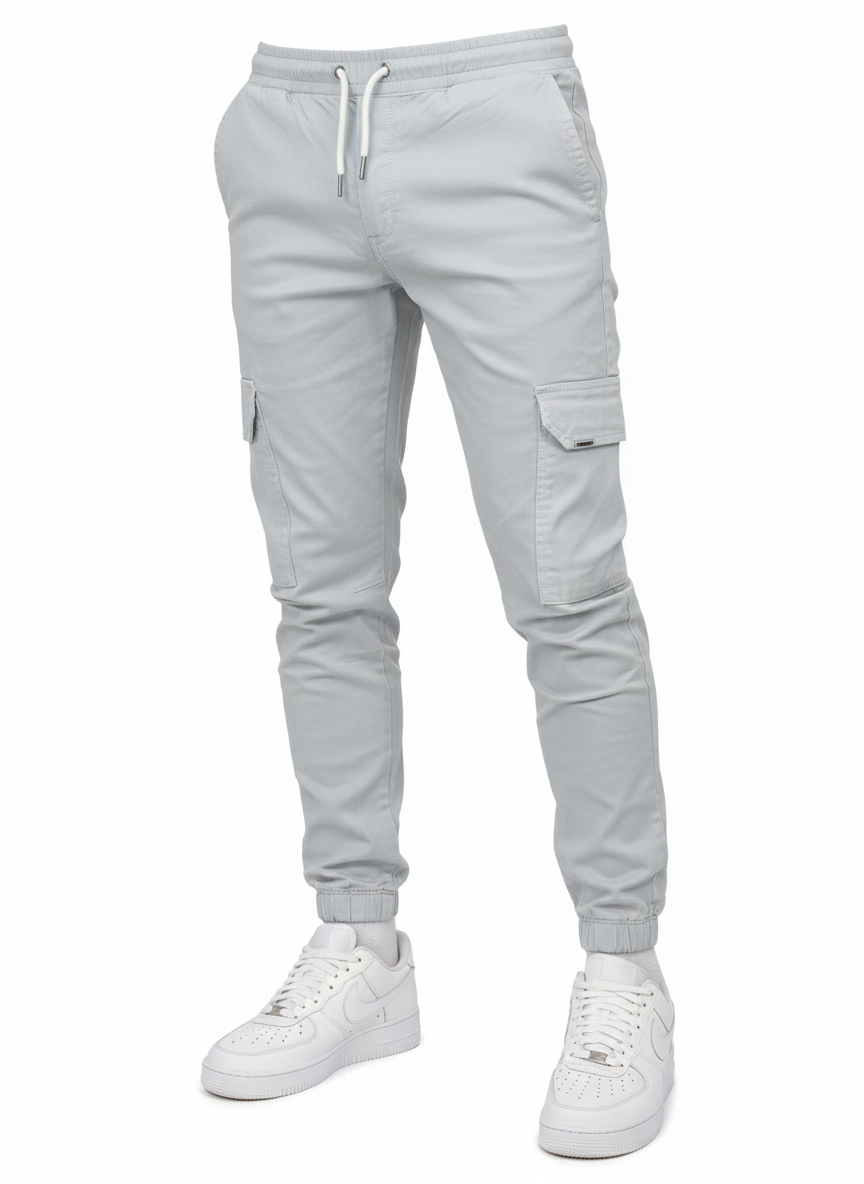 Mariano Pantalon Cargo Homme – Jogger Long avec Taille Élastique, Poches Cargo & Coupe Moderne