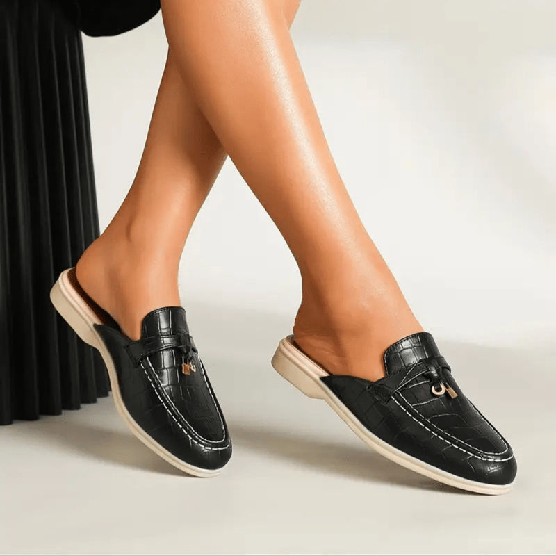 Mules slip-on da donna Lydia - Mules senza tacco con fibbia chic e suola comoda