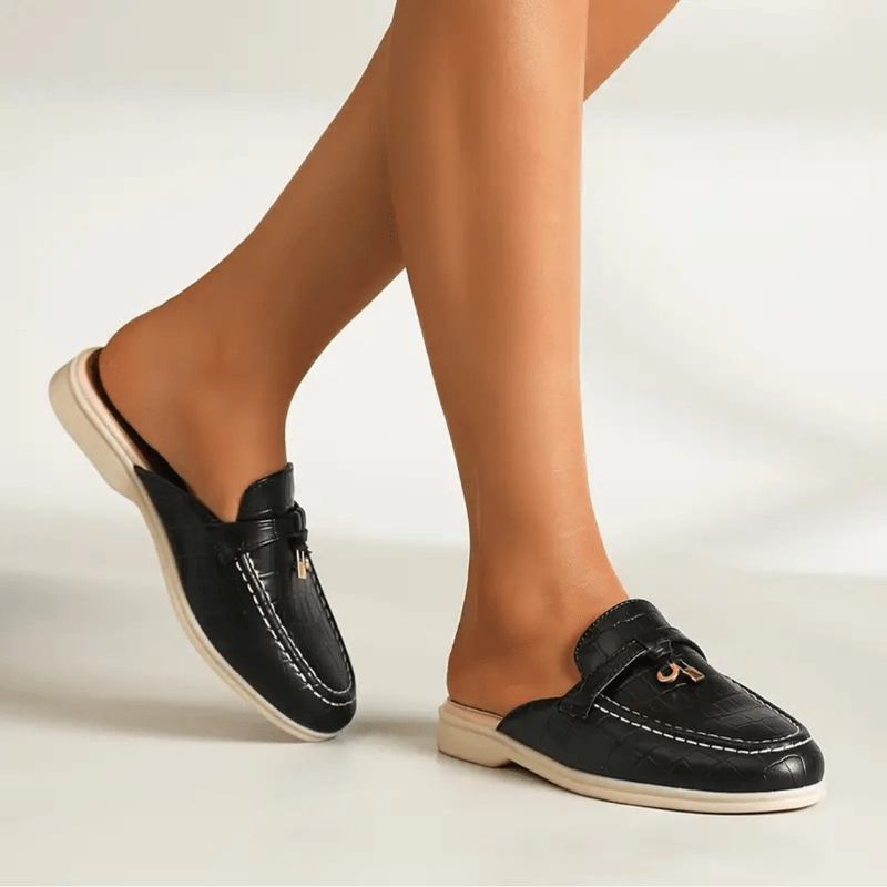 Mules slip-on da donna Lydia - Mules senza tacco con fibbia chic e suola comoda