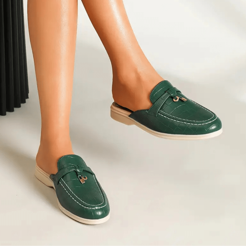 Mules slip-on da donna Lydia - Mules senza tacco con fibbia chic e suola comoda