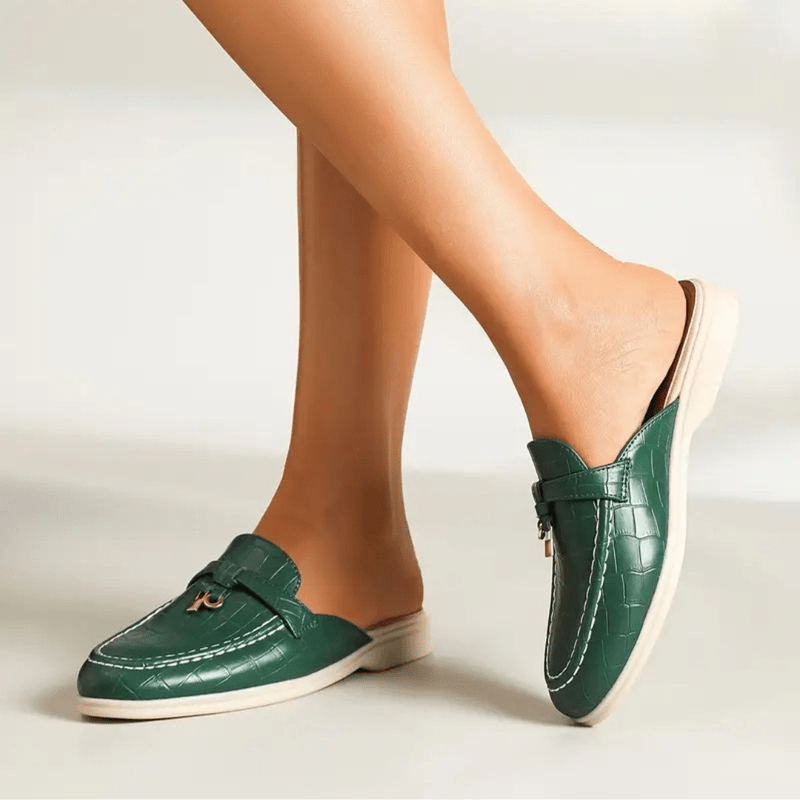 Mules slip-on da donna Lydia - Mules senza tacco con fibbia chic e suola comoda