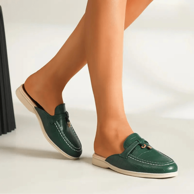 Mules slip-on da donna Lydia - Mules senza tacco con fibbia chic e suola comoda