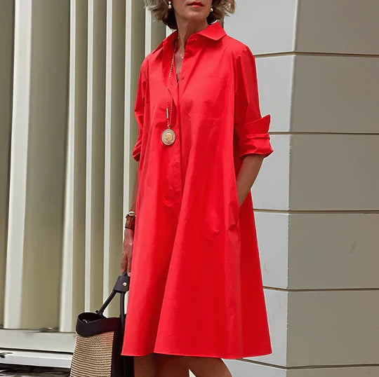 Abito camicia da donna Jasmine - Elegante abito camicia con vestibilità comoda e design elegante
