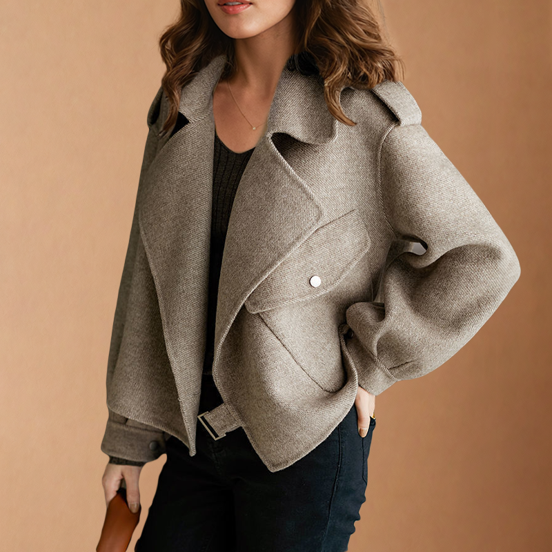 Lydia Veste Femme en Laine – Coupe Relaxée, Style Moderne & Confort Doux Respirant