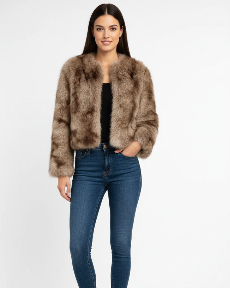 Norra Giacca Corta Donna in Pelliccia Sintetica – Volume Elegante e Affascinante Invernale