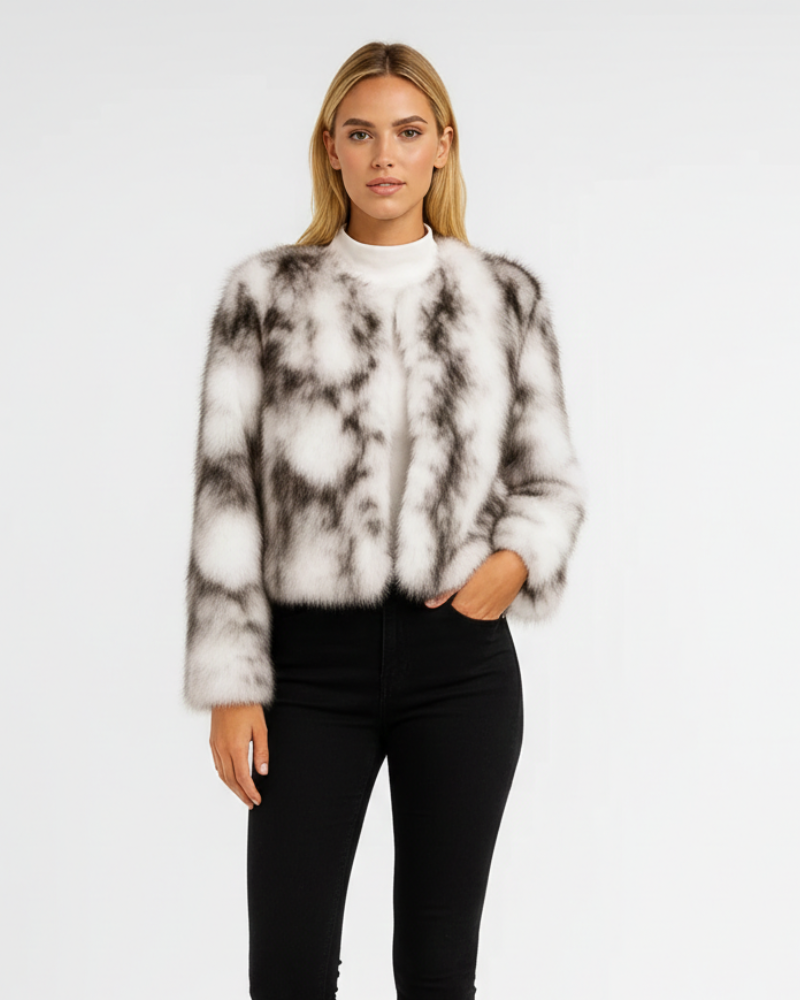 Norra Giacca Corta Donna in Pelliccia Sintetica – Volume Elegante e Affascinante Invernale