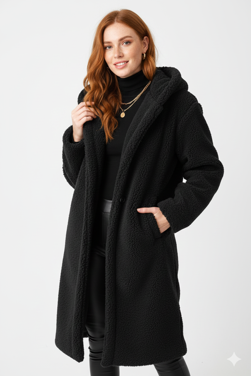 Nelia Manteau Teddy Femme – Veste Oversize Douce & Chaude pour Looks Hiver Élégants