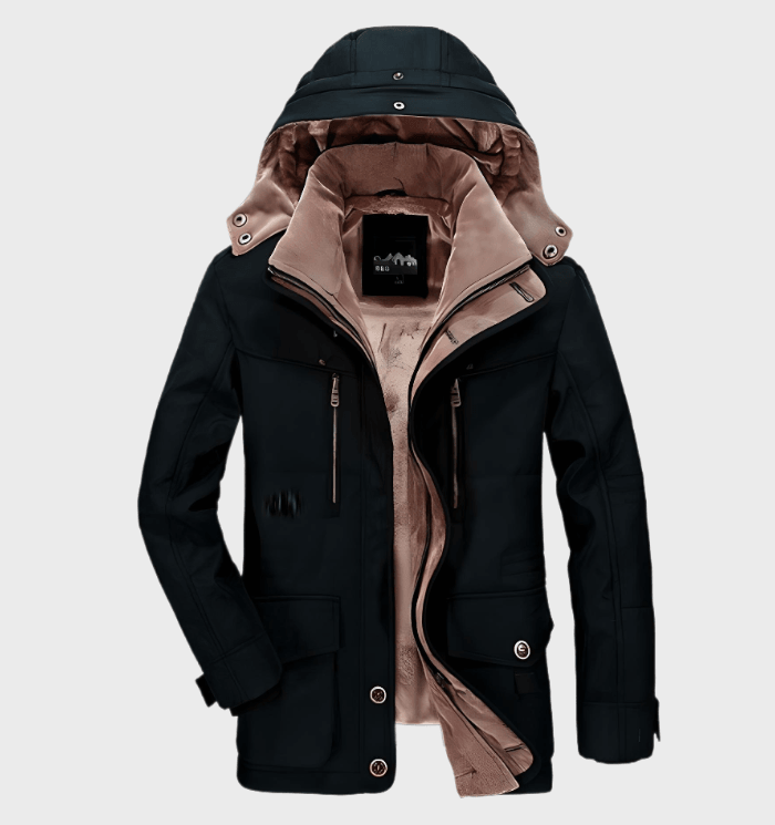 Giacca invernale da uomo Allan - Giacca calda con cappuccio, fodera isolante e pratiche tasche