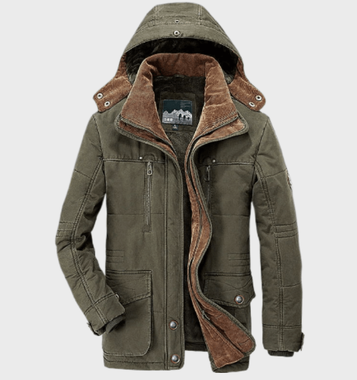 Giacca invernale da uomo Allan - Giacca calda con cappuccio, fodera isolante e pratiche tasche