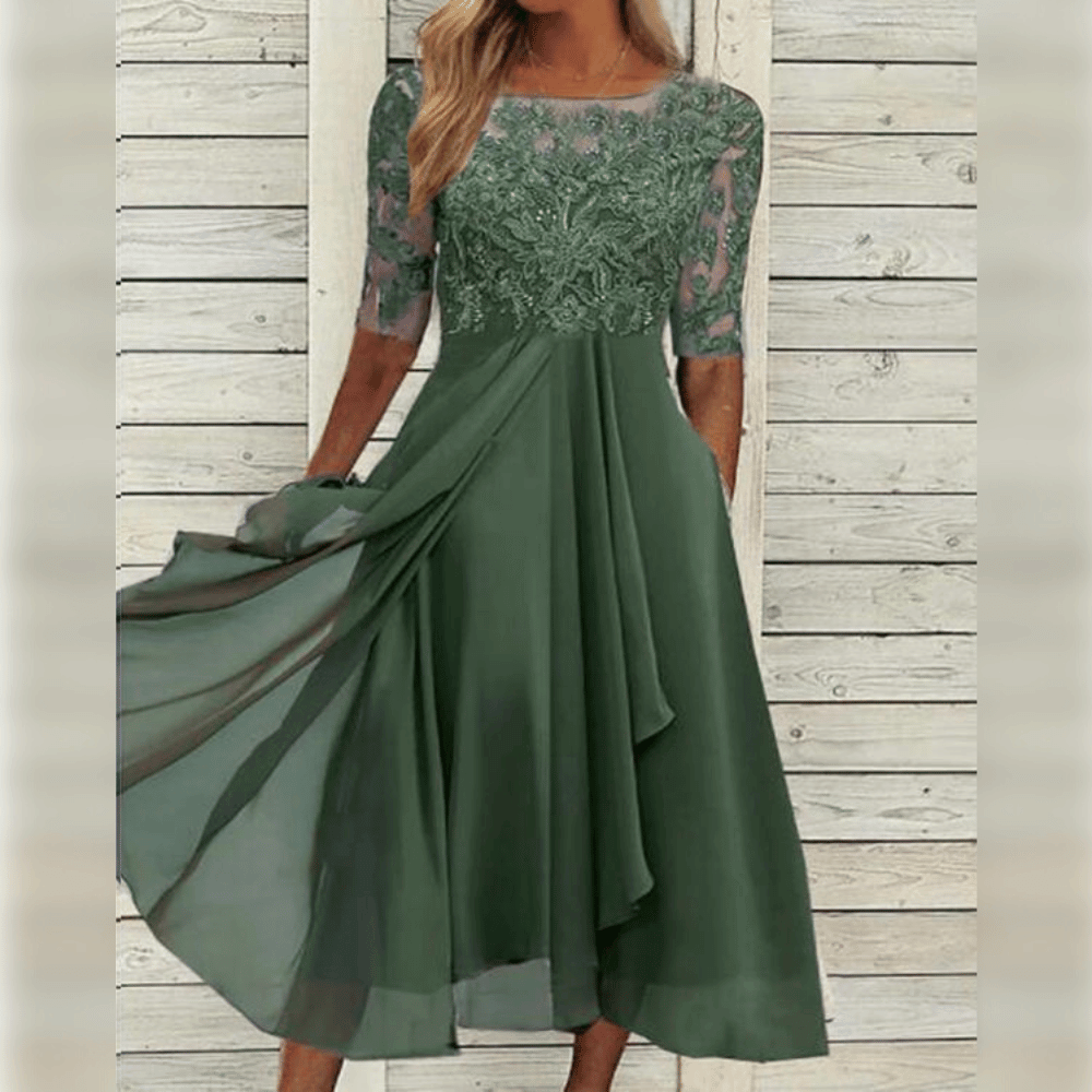 Abito elegante da donna Melisande - Abito lungo in chiffon leggero con una caduta raffinata