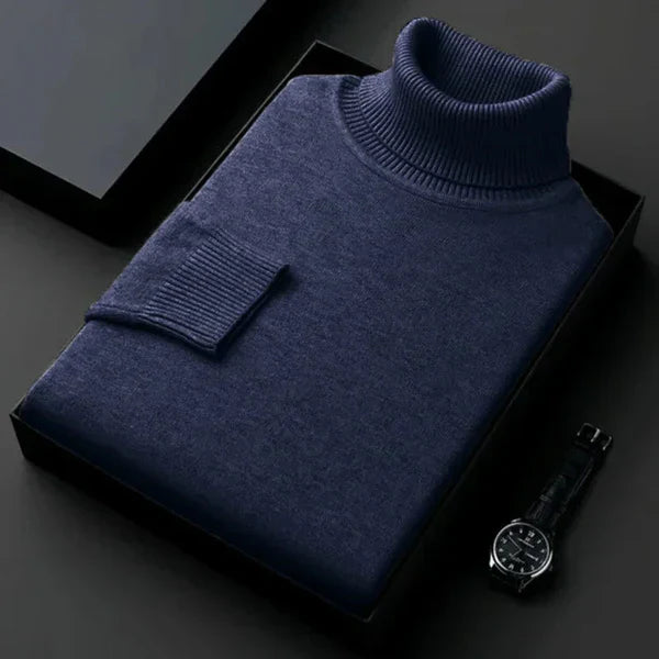 Kian Pull Homme à Col Roulé – Élégant, Chaud & Confortable en Cachemire Laine Mélangée