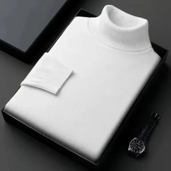 Kian Pull Homme à Col Roulé – Élégant, Chaud & Confortable en Cachemire Laine Mélangée