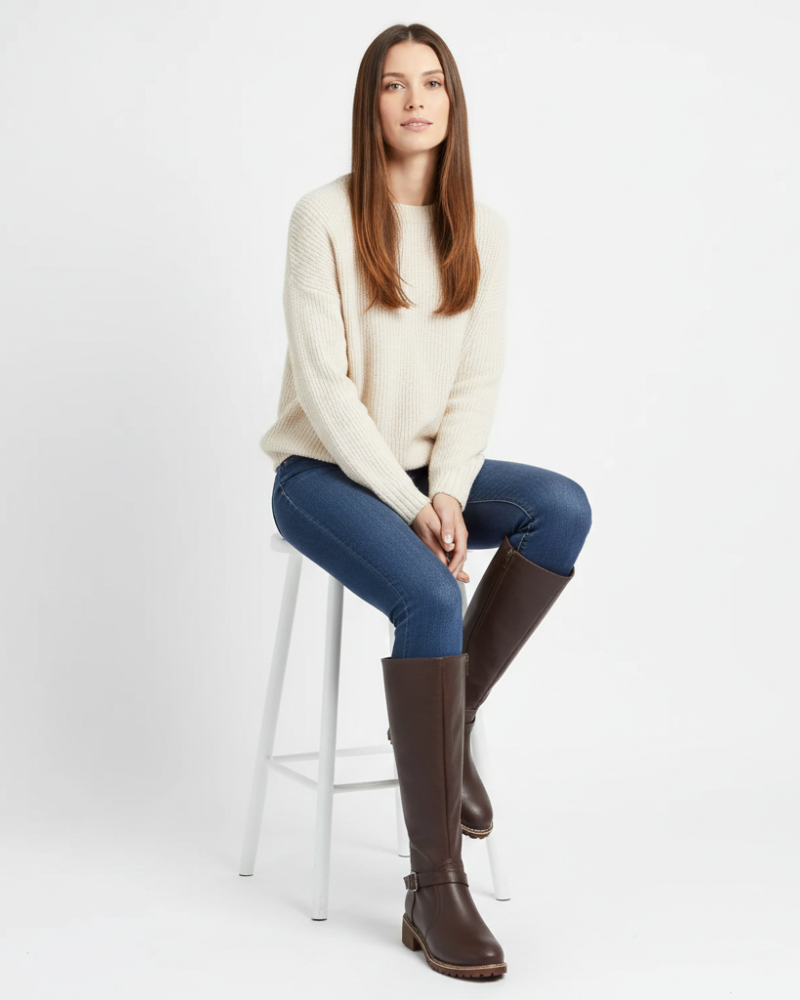 Nyla Leren Dameslaarzen – Dagelijks Comfort & Tijdloze Sierlijkheid