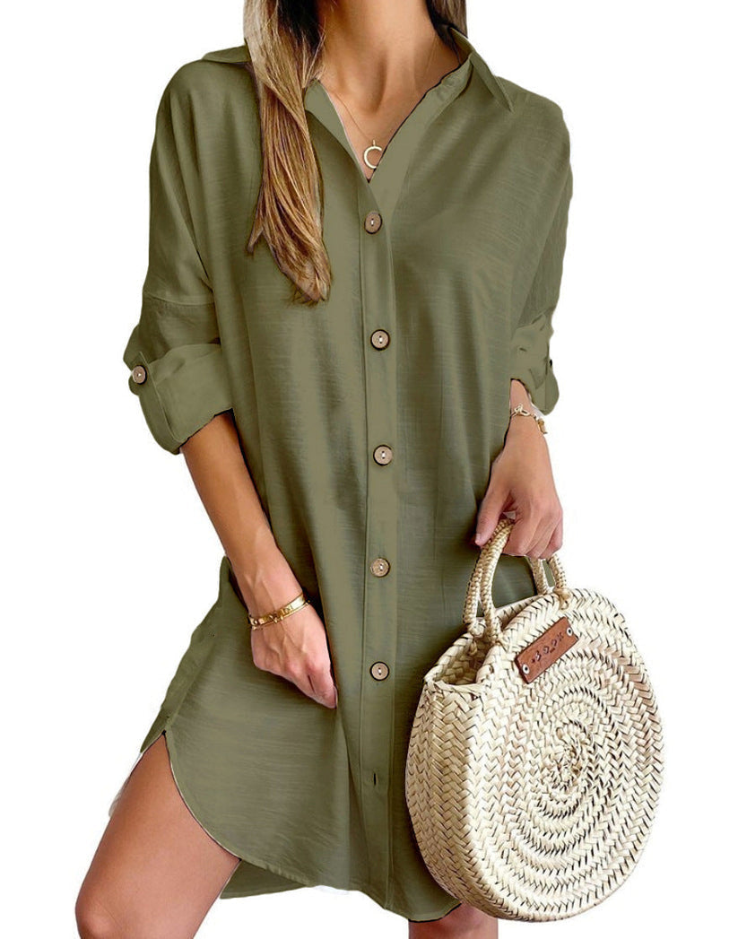 Abito camicia da donna Nova - Abito estivo leggero con eleganza casual e vestibilità ampia
