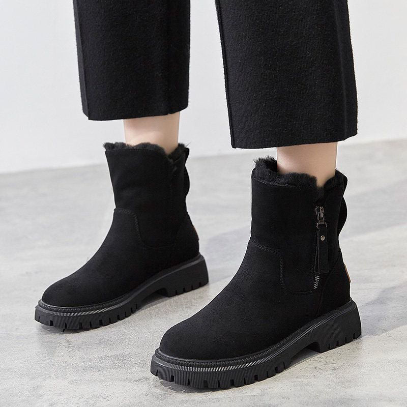 Hope Bottes d’Hiver Femme – Chaudes Bottes en Daim Doux avec Doublure Confortable & Semelle Antidérapante