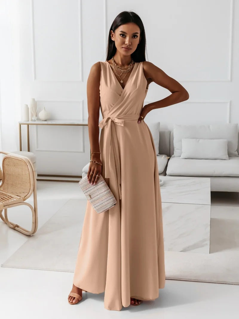 Abito lungo da donna Anya - Elegante abito avvolgente con vestibilità aderente e comfort traspirante