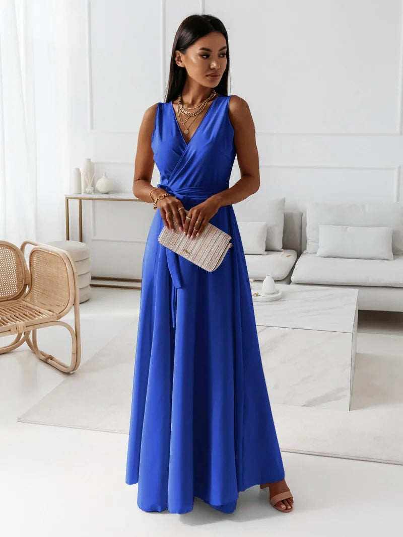 Abito lungo da donna Anya - Elegante abito avvolgente con vestibilità aderente e comfort traspirante
