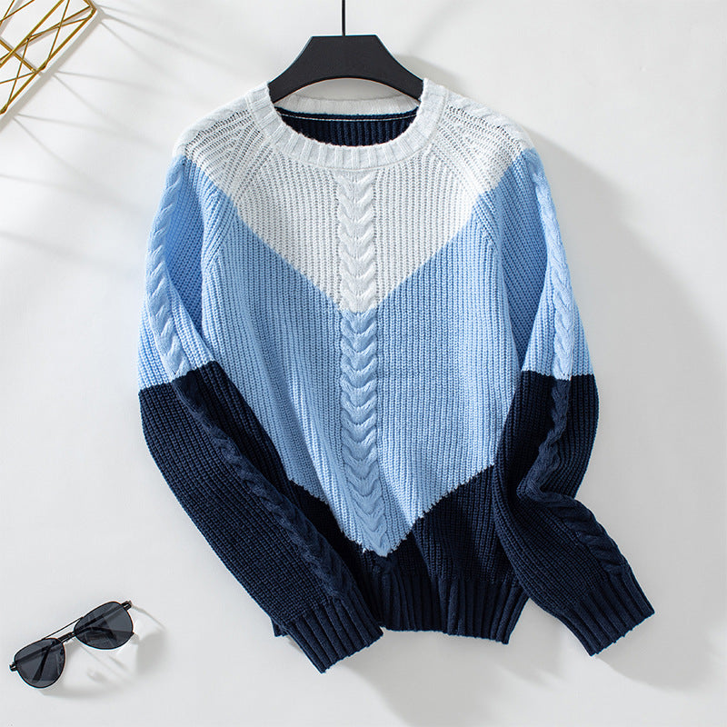 Serenity Pull Femme – Maille Torsadée Douce avec Motif Contrasté Chic Automne/Hiver